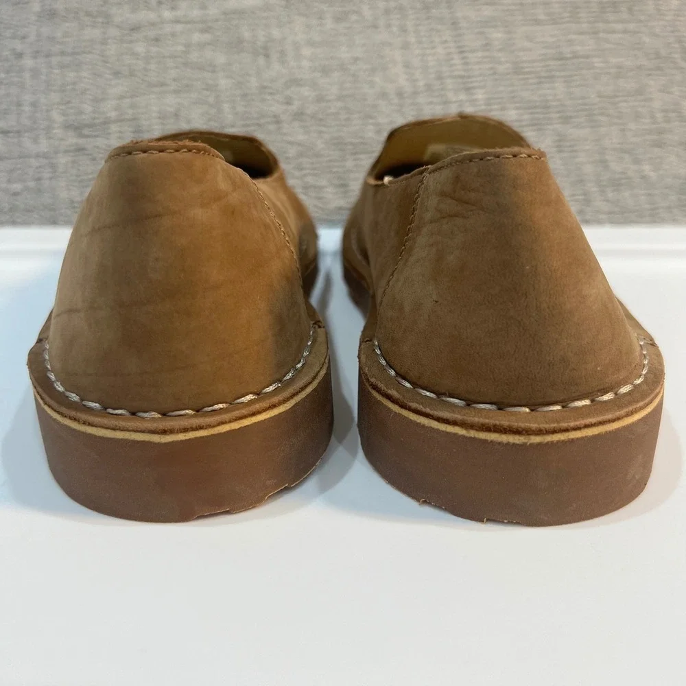 LL Bean Stonington Slip On Suede Loafer Shoes Womens 10 Brown Comfort Casual - Picture 8 of 10